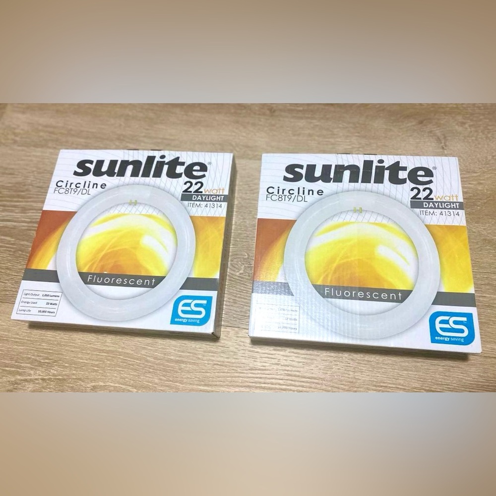 Sunlite 8" Circline Round Fluorescent Tube Light 22W Daylight FC8T9/DL | 2 Pack